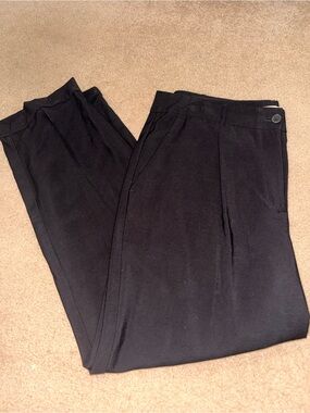Women’s Black Dress Pants - Classic Pleated Trousers